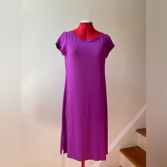 Elieen Fisher Magenta Shift Dress - Picture 2 of 11